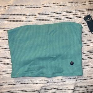 Light Blue Cropped Tube Top